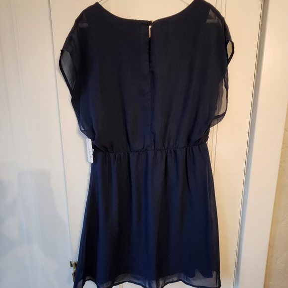 NWT CHARMING CHARLIE shiffon dress Blue Women's Sz Medium - Picture 7 of 9